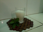a glass of kefir milk